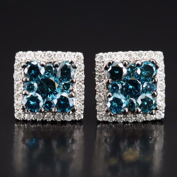 $4950 / NEW / EFFY / 1.16 CWT Fancy Diamond Earrings / 14K Gold / Luxury - Picture 1 of 3